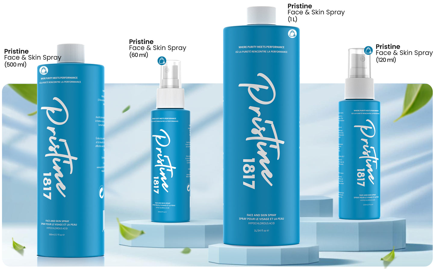 Pristine 1817 - HypoChlorous Acid Face and Skin Spray.